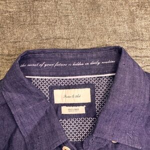 Parker Men's Blue Linen Shirt